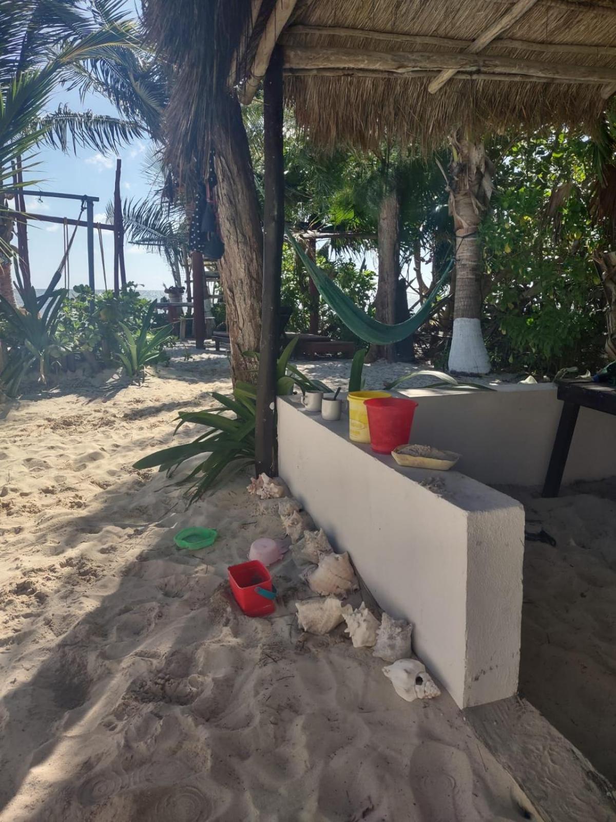 Lunazul Eco-Cabana Frente Al Mar Mahahual Extérieur photo